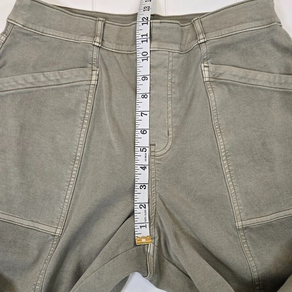 Spanx Size XL Stretch Twill Straight Leg Pant Olive Green Pull-On Stretch 20399R - Picture 7 of 9